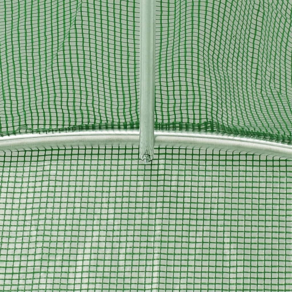 Tuinkas Met Stalen Frame 36 M² 18 x 2 x 2 m Groen
