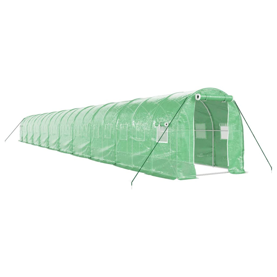 Tuinkas Met Stalen Frame 40 M² 20 x 2 x 2 m Groen
