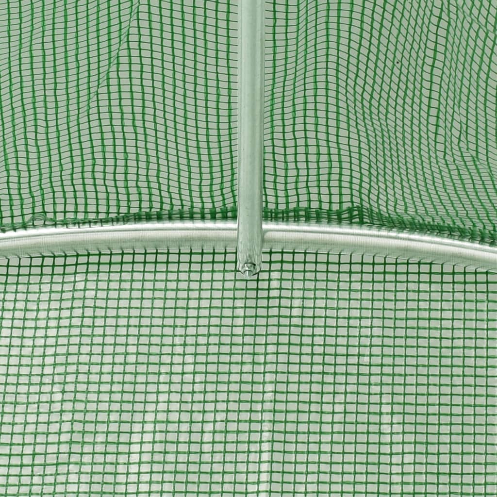 Tuinkas Met Stalen Frame 40 M² 20 x 2 x 2 m Groen