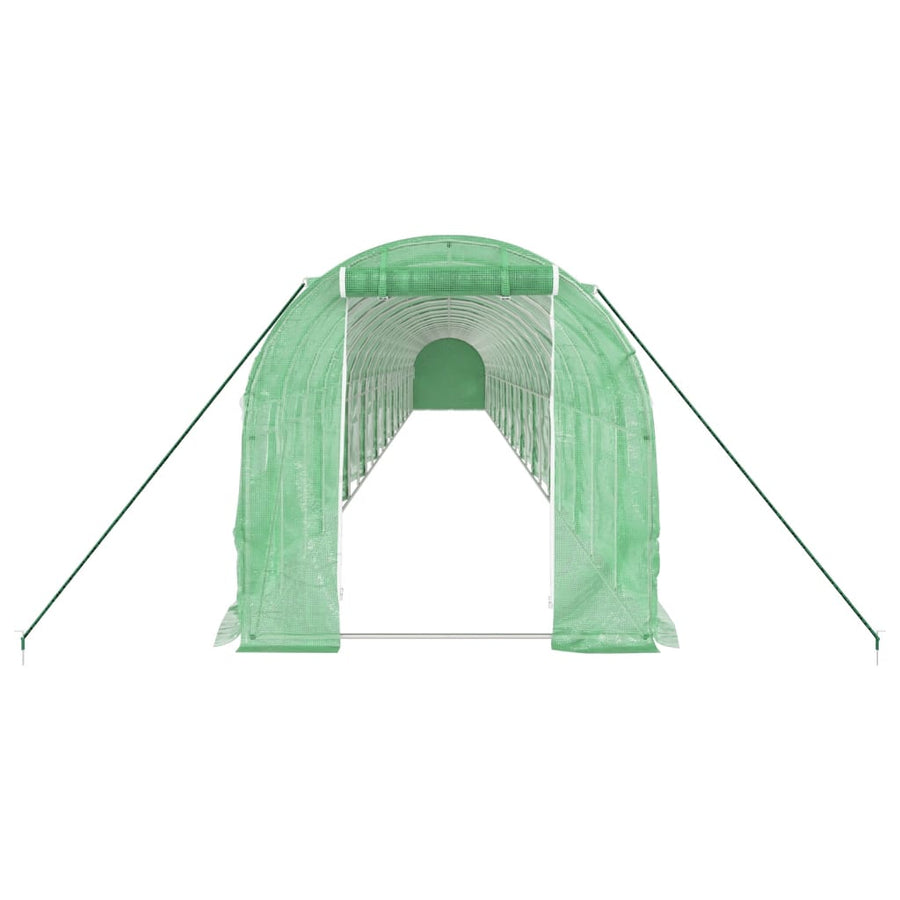 Tuinkas Met Stalen Frame 44 M² 22 x 2 x 2 m Groen