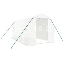 Tuinkas Met Stalen Frame 8 M² 4 x 2 x 2 m Wit