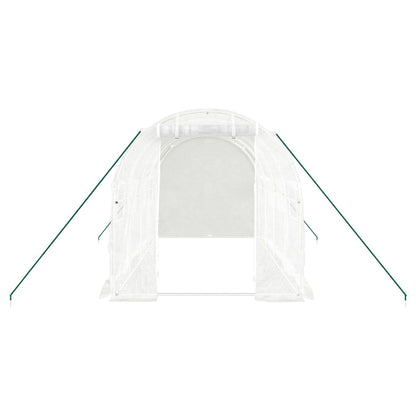 Tuinkas Met Stalen Frame 8 M² 4 x 2 x 2 m Wit