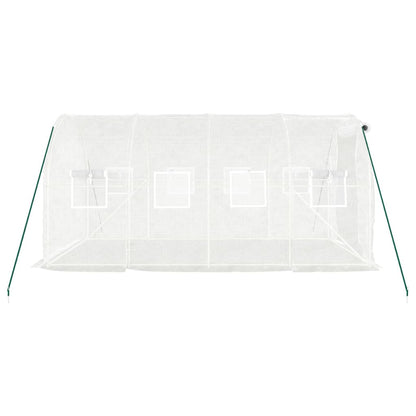 Tuinkas Met Stalen Frame 8 M² 4 x 2 x 2 m Wit