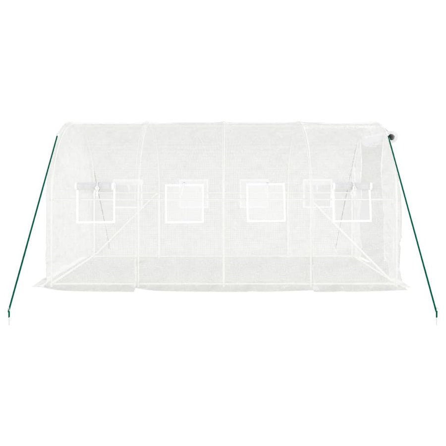 Tuinkas Met Stalen Frame 8 M² 4 x 2 x 2 m Wit