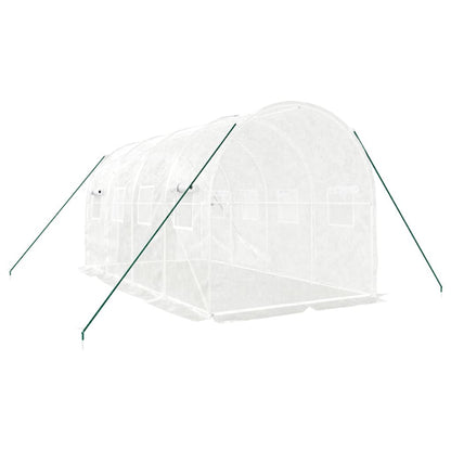 Tuinkas Met Stalen Frame 8 M² 4 x 2 x 2 m Wit