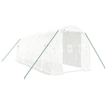 Tuinkas Met Stalen Frame 12 M² 6 x 2 x 2 m Wit