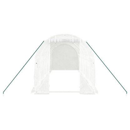 Tuinkas Met Stalen Frame 12 M² 6 x 2 x 2 m Wit