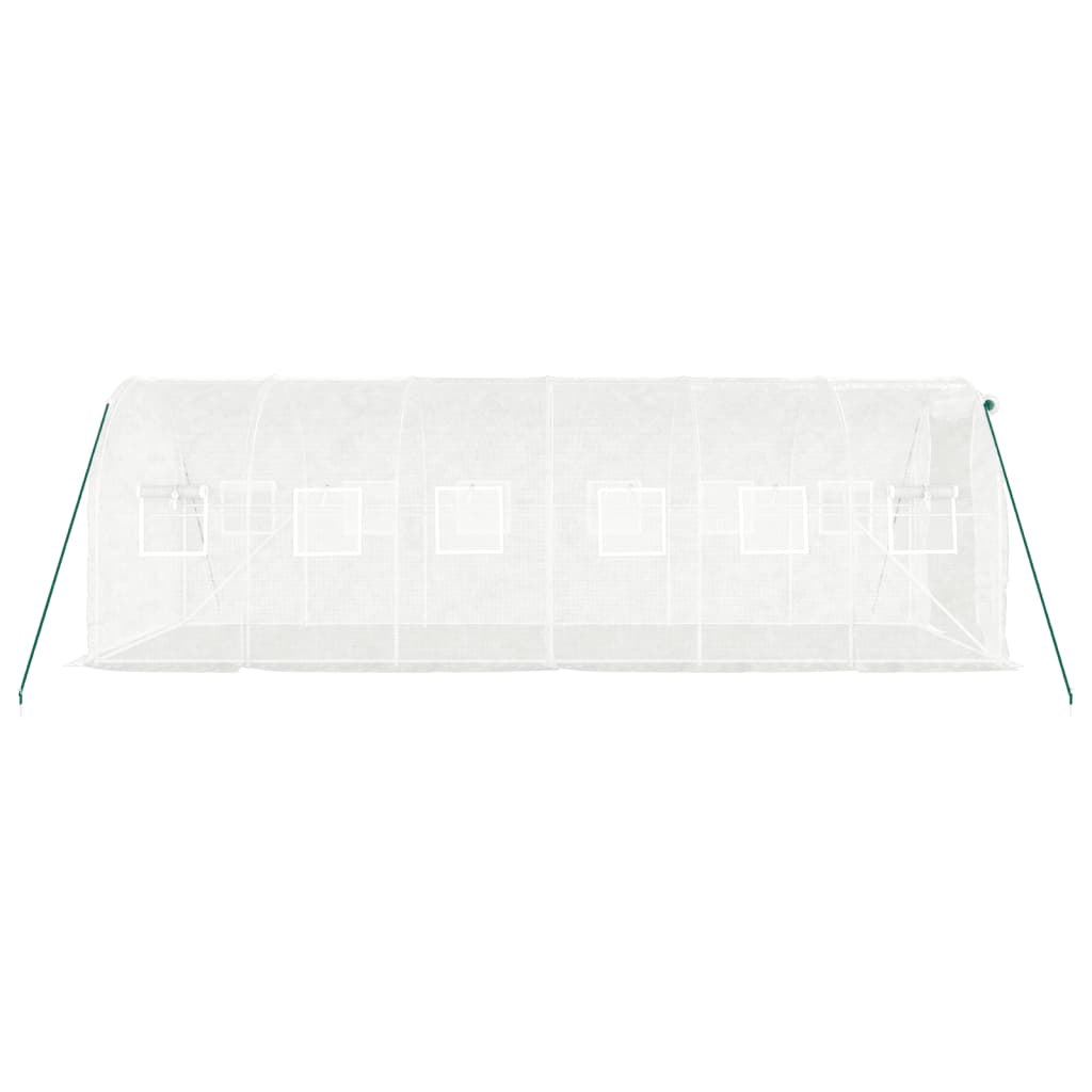 Tuinkas Met Stalen Frame 12 M² 6 x 2 x 2 m Wit
