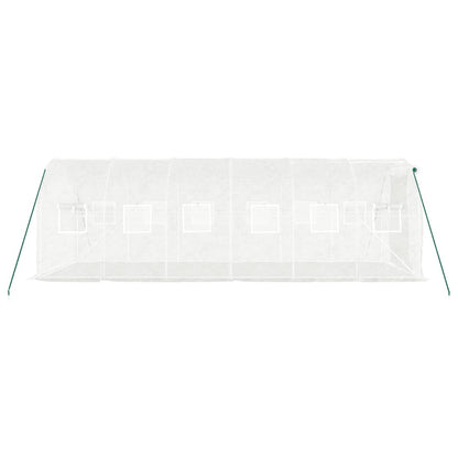 Tuinkas Met Stalen Frame 12 M² 6 x 2 x 2 m Wit