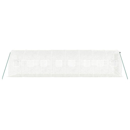 Tuinkas Met Stalen Frame 16 M² 8 x 2 x 2 m Wit