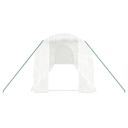 Tuinkas Met Stalen Frame 20 M² 10 x 2 x 2 m Wit