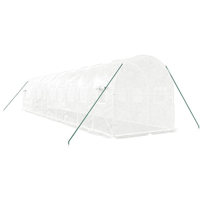 Tuinkas Met Stalen Frame 20 M² 10 x 2 x 2 m Wit