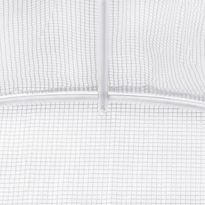 Tuinkas Met Stalen Frame 20 M² 10 x 2 x 2 m Wit