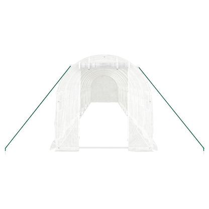 Tuinkas Met Stalen Frame 24 M² 12 x 2 x 2 m Wit