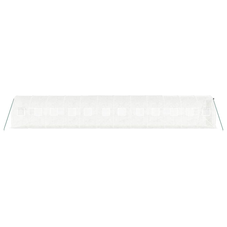 Tuinkas Met Stalen Frame 24 M² 12 x 2 x 2 m Wit
