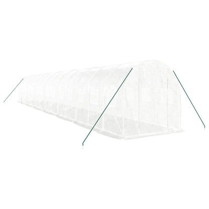 Tuinkas Met Stalen Frame 28 M² 14 x 2 x 2 m Wit