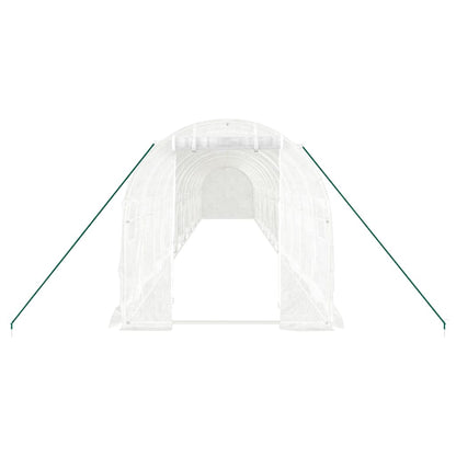 Tuinkas Met Stalen Frame 28 M² 14 x 2 x 2 m Wit