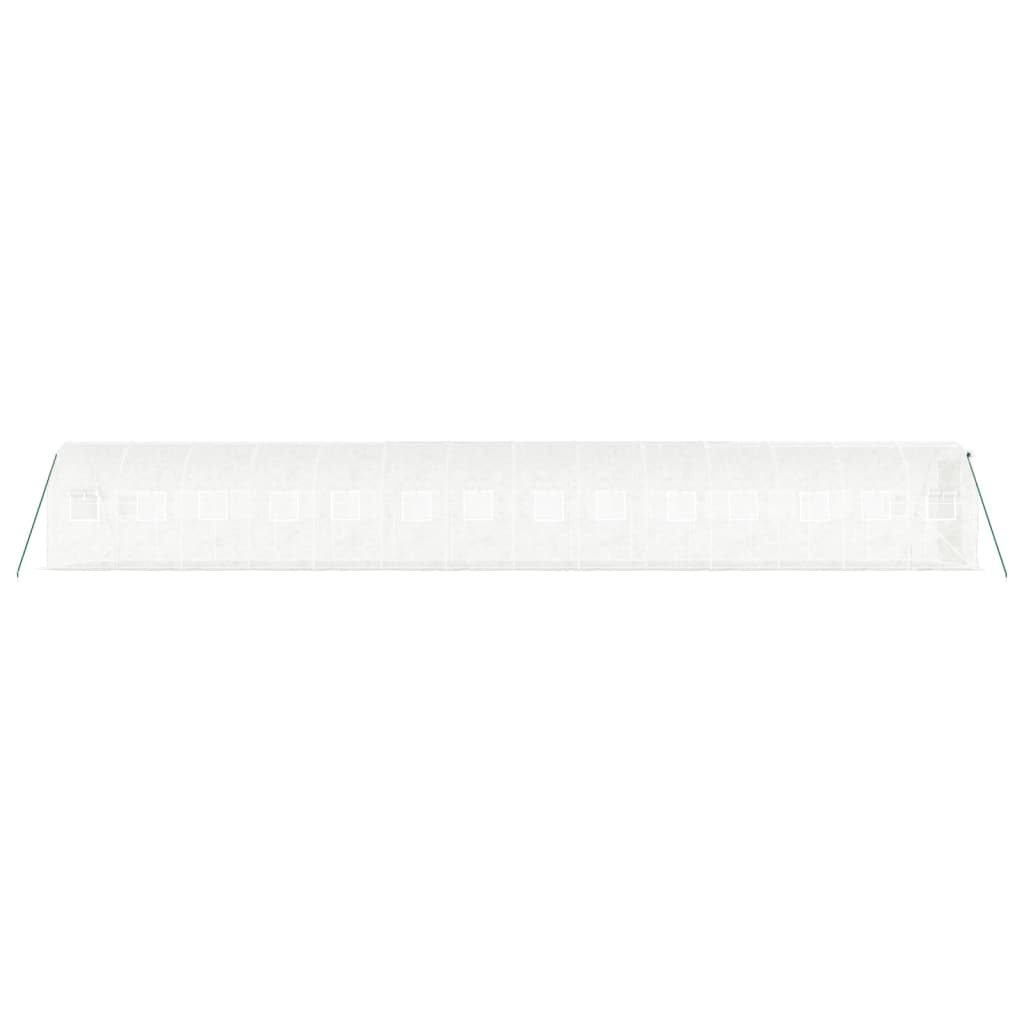 Tuinkas Met Stalen Frame 28 M² 14 x 2 x 2 m Wit