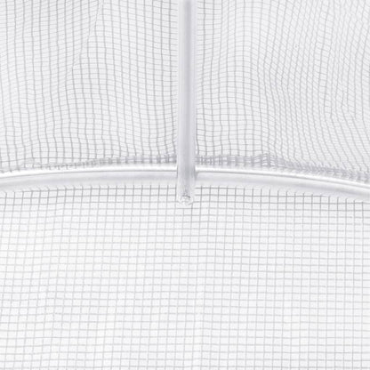 Tuinkas Met Stalen Frame 28 M² 14 x 2 x 2 m Wit