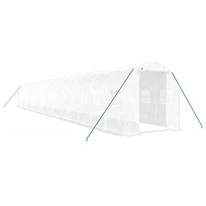 Tuinkas Met Stalen Frame 32 M² 16 x 2 x 2 m Wit