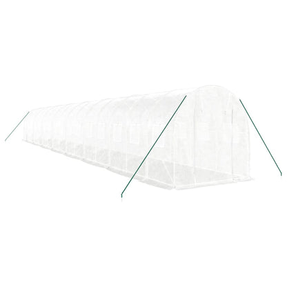 Tuinkas Met Stalen Frame 32 M² 16 x 2 x 2 m Wit