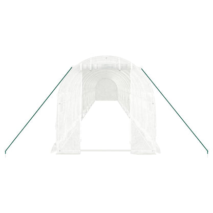 Tuinkas Met Stalen Frame 32 M² 16 x 2 x 2 m Wit
