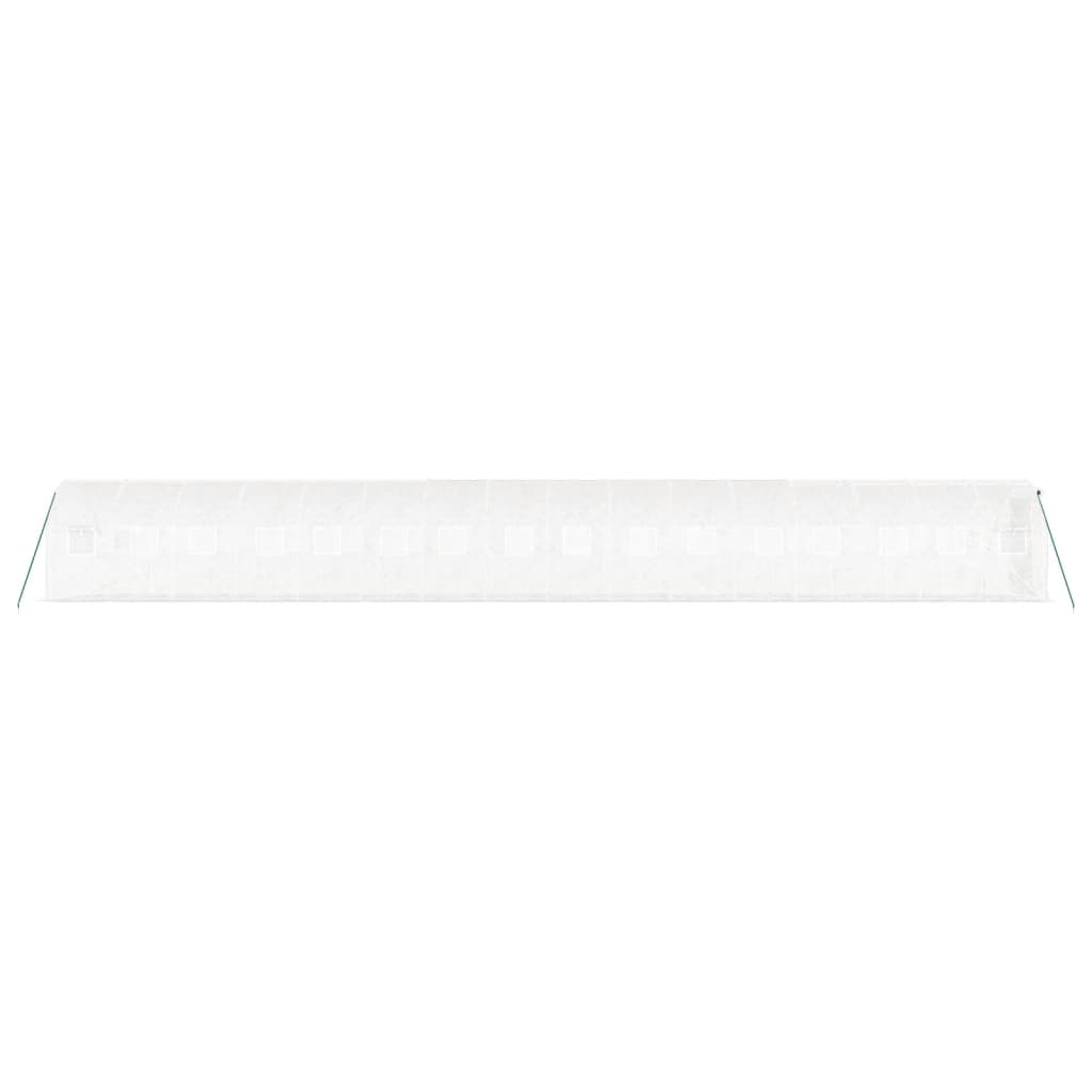 Tuinkas Met Stalen Frame 32 M² 16 x 2 x 2 m Wit