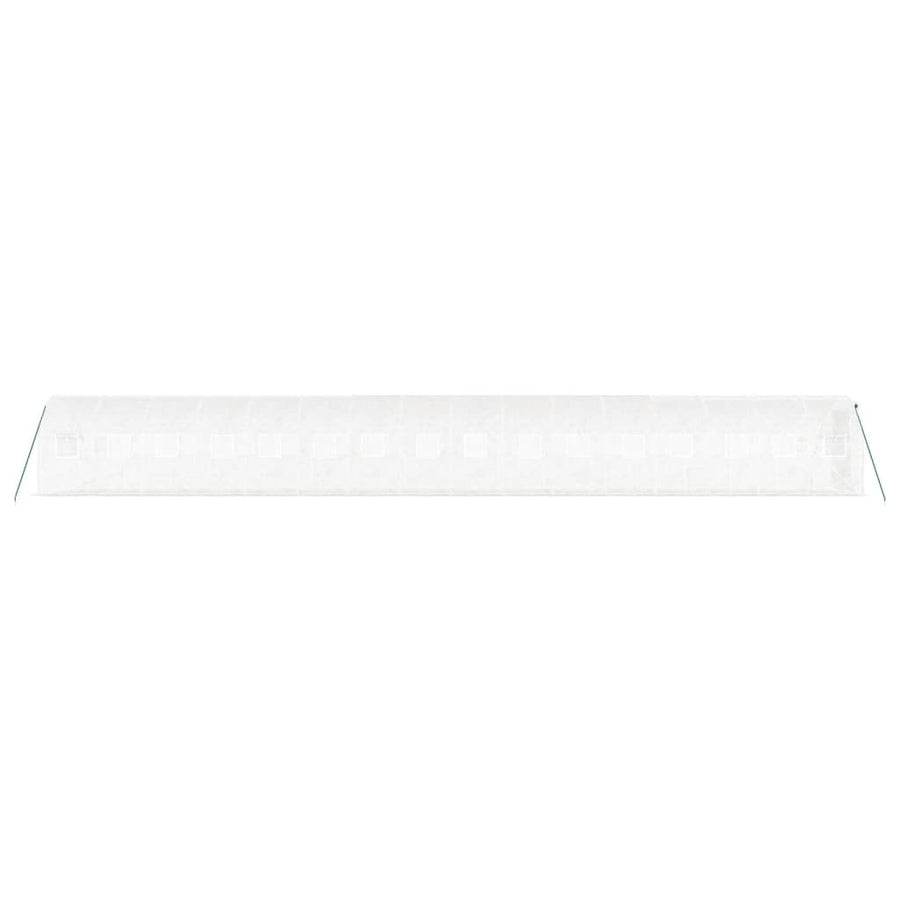 Tuinkas Met Stalen Frame 32 M² 16 x 2 x 2 m Wit