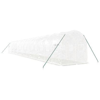 Tuinkas Met Stalen Frame 32 M² 16 x 2 x 2 m Wit
