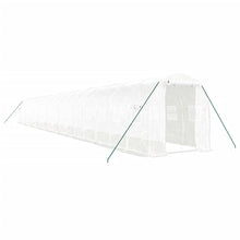 Tuinkas Met Stalen Frame 36 M² 18 x 2 x 2 m Wit
