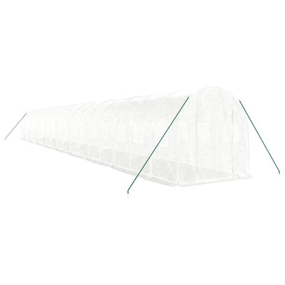 Tuinkas Met Stalen Frame 36 M² 18 x 2 x 2 m Wit