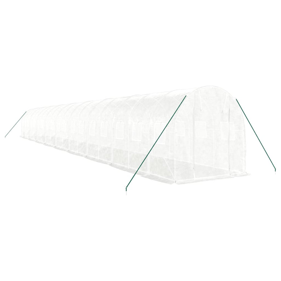 Tuinkas Met Stalen Frame 36 M² 18 x 2 x 2 m Wit