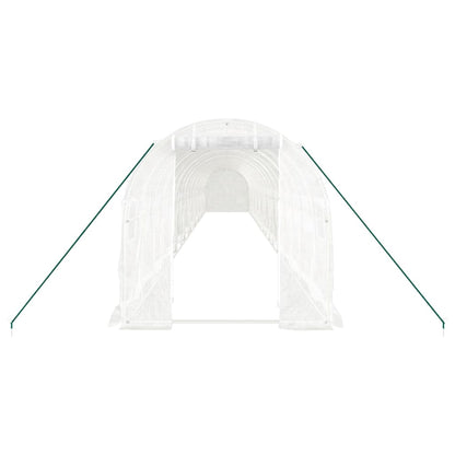 Tuinkas Met Stalen Frame 36 M² 18 x 2 x 2 m Wit