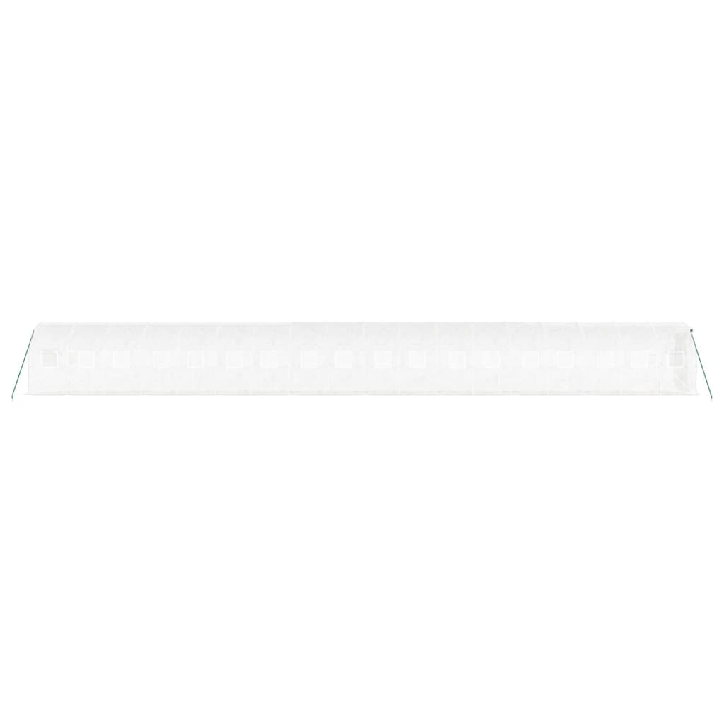 Tuinkas Met Stalen Frame 36 M² 18 x 2 x 2 m Wit