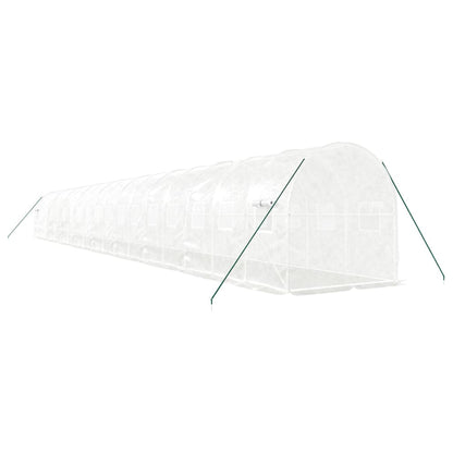 Tuinkas Met Stalen Frame 36 M² 18 x 2 x 2 m Wit