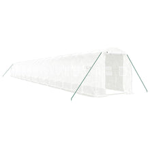 Tuinkas Met Stalen Frame 40 M² 20 x 2 x 2 m Wit