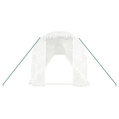 Tuinkas Met Stalen Frame 40 M² 20 x 2 x 2 m Wit