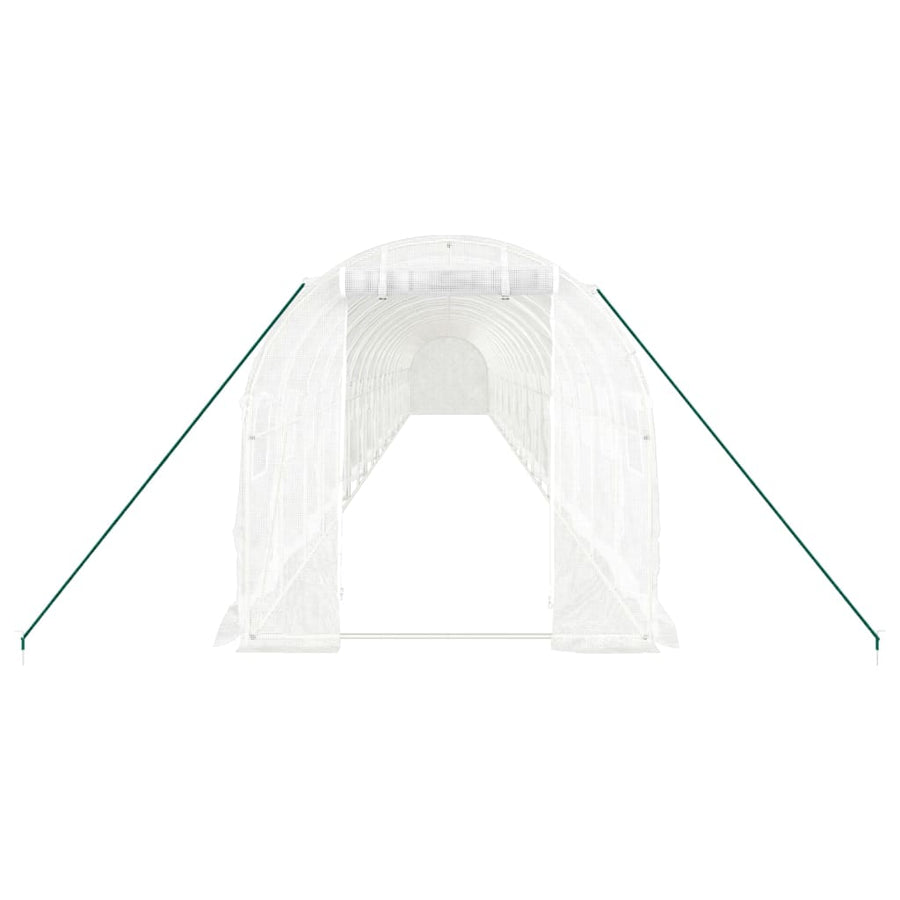 Tuinkas Met Stalen Frame 40 M² 20 x 2 x 2 m Wit