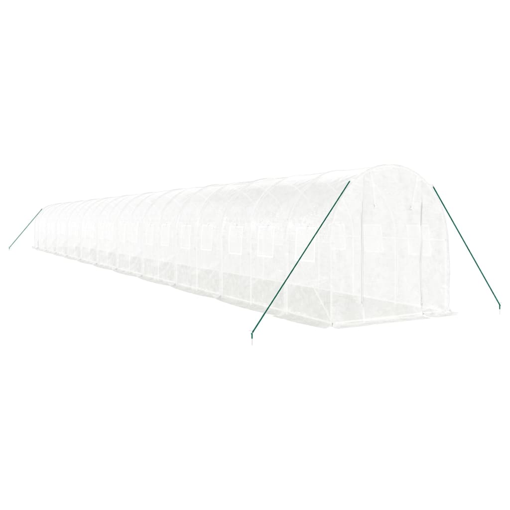Tuinkas Met Stalen Frame 44 M² 22 x 2 x 2 m Wit