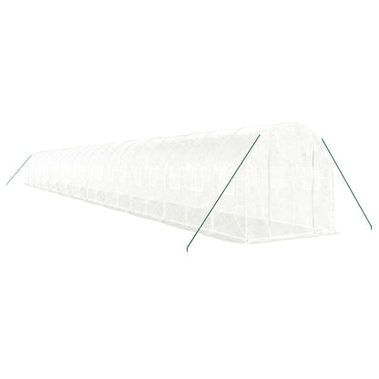 Tuinkas Met Stalen Frame 44 M² 22 x 2 x 2 m Wit