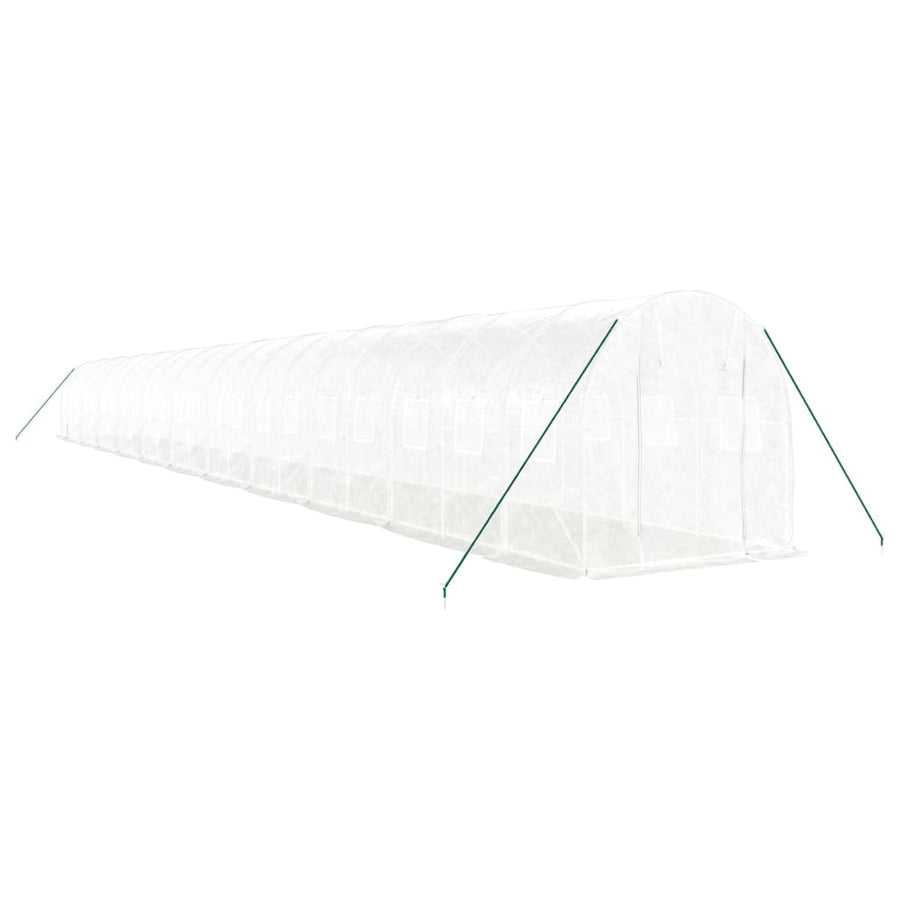 Tuinkas Met Stalen Frame 44 M² 22 x 2 x 2 m Wit