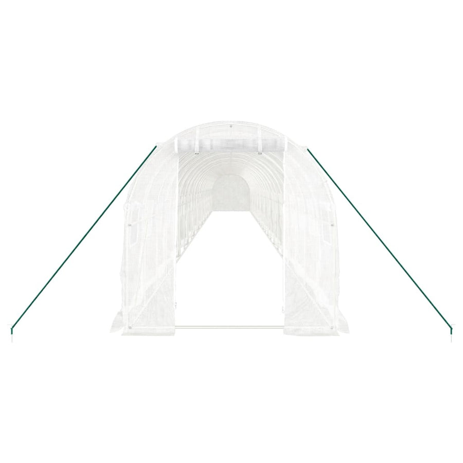 Tuinkas Met Stalen Frame 44 M² 22 x 2 x 2 m Wit