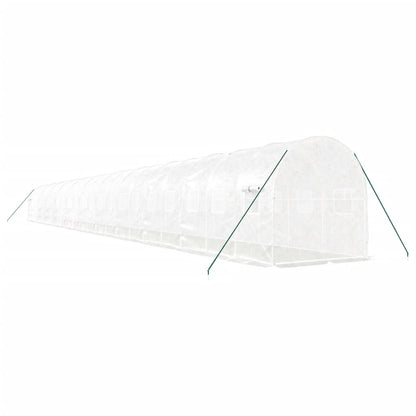 Tuinkas Met Stalen Frame 44 M² 22 x 2 x 2 m Wit