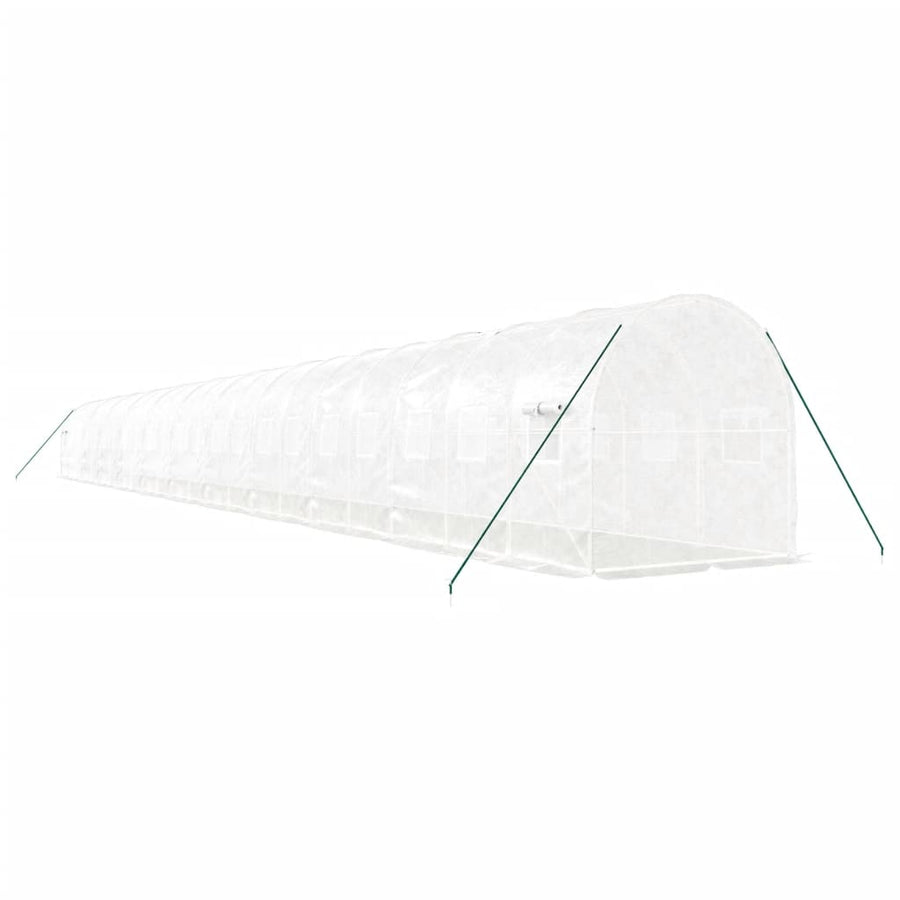 Tuinkas Met Stalen Frame 44 M² 22 x 2 x 2 m Wit