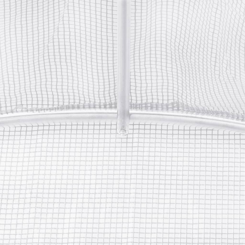 Tuinkas Met Stalen Frame 44 M² 22 x 2 x 2 m Wit