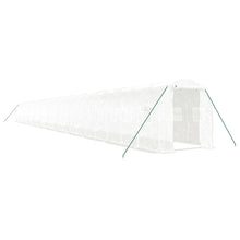 Tuinkas Met Stalen Frame 48 M² 24 x 2 x 2 m Wit