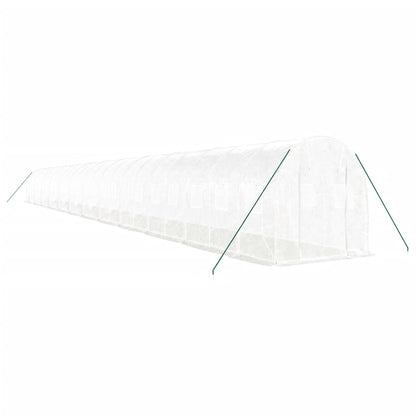 Tuinkas Met Stalen Frame 48 M² 24 x 2 x 2 m Wit