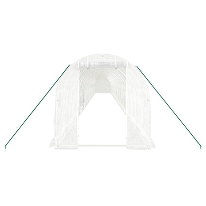 Tuinkas Met Stalen Frame 48 M² 24 x 2 x 2 m Wit
