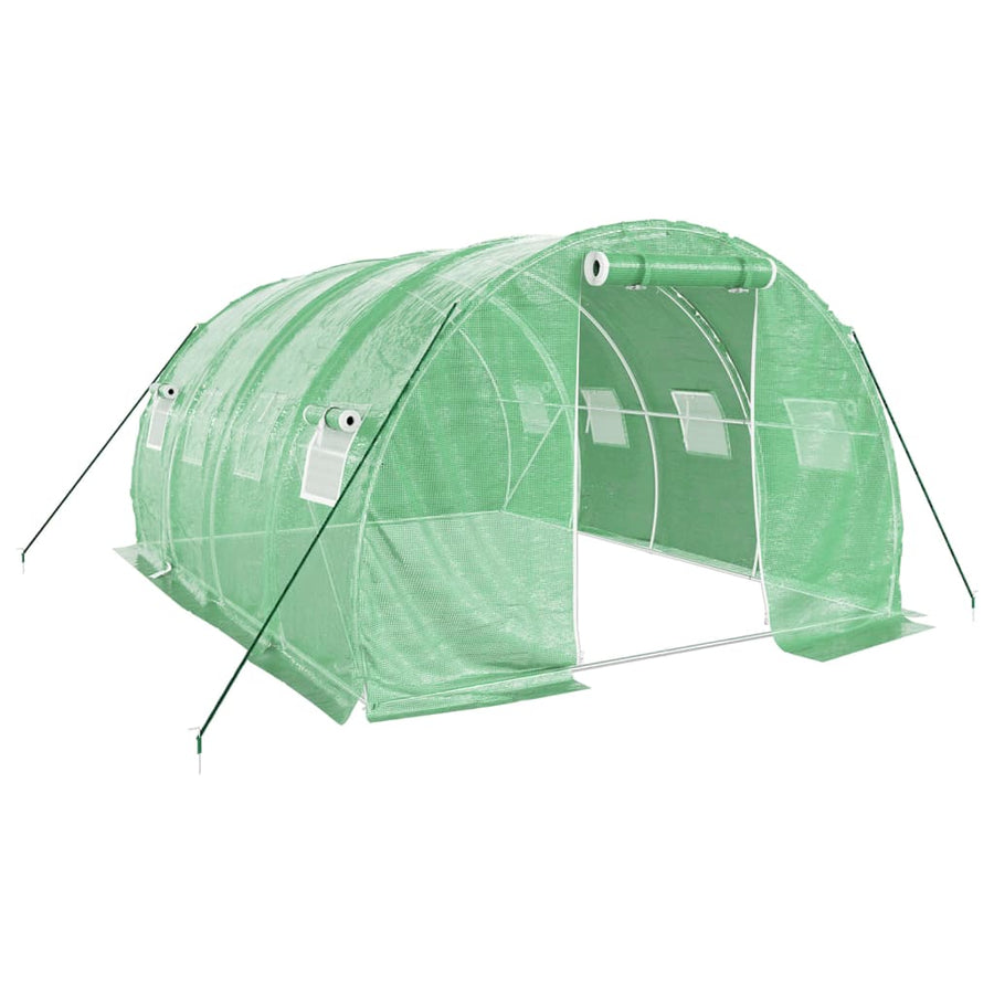 Tuinkas Met Stalen Frame 12 M² 4X3X2 M Groen