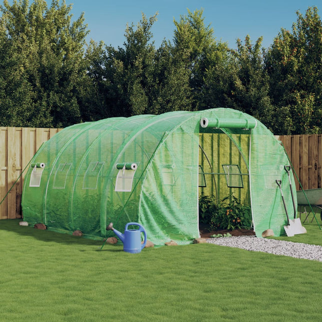 Tuinkas Met Stalen Frame 12 M² 4X3X2 M Groen